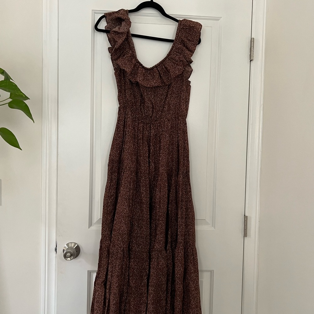 DOEN Yarrow Dress in Rust Ditsy Floral Size Small